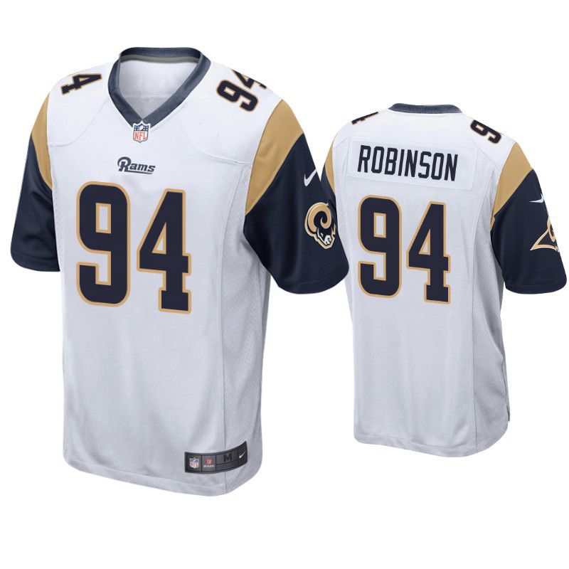 Men Los Angeles Rams 94 AShawn Robinson Nike White Game NFL Jersey